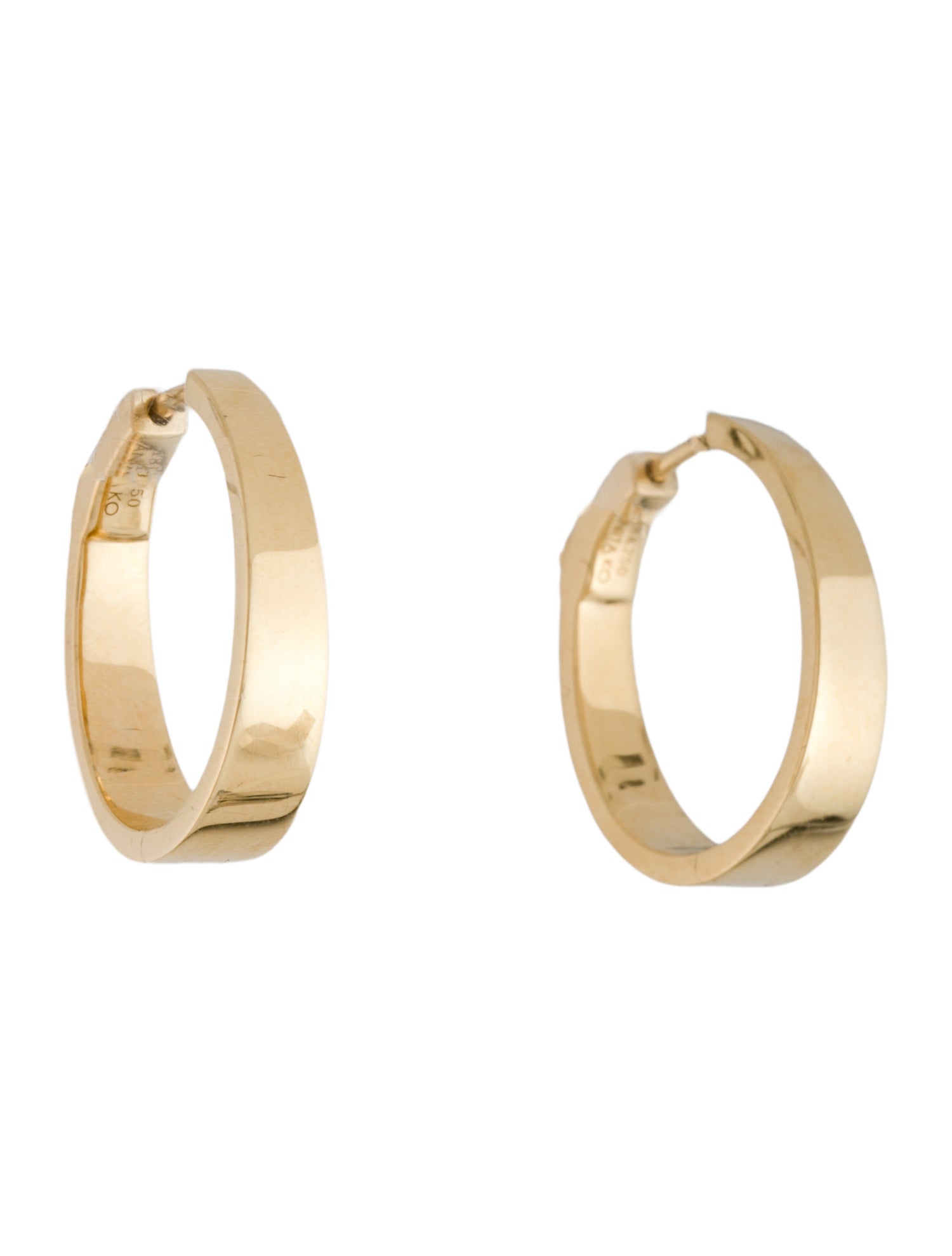 Anita Ko 18K Classic Medium Meryl Hoop Earrings