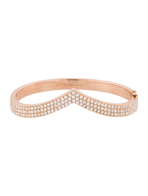 Anita Ko 18K Diamond V Bangle Bracelet