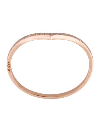 Anita Ko 18K Diamond V Bangle Bracelet