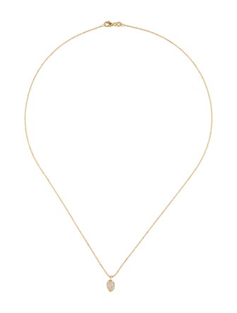 Anita Ko 18K Diamond Small Palm Leaf Pendant Necklace