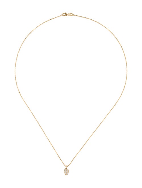 Anita Ko 18K Diamond Small Palm Leaf Pendant Necklace