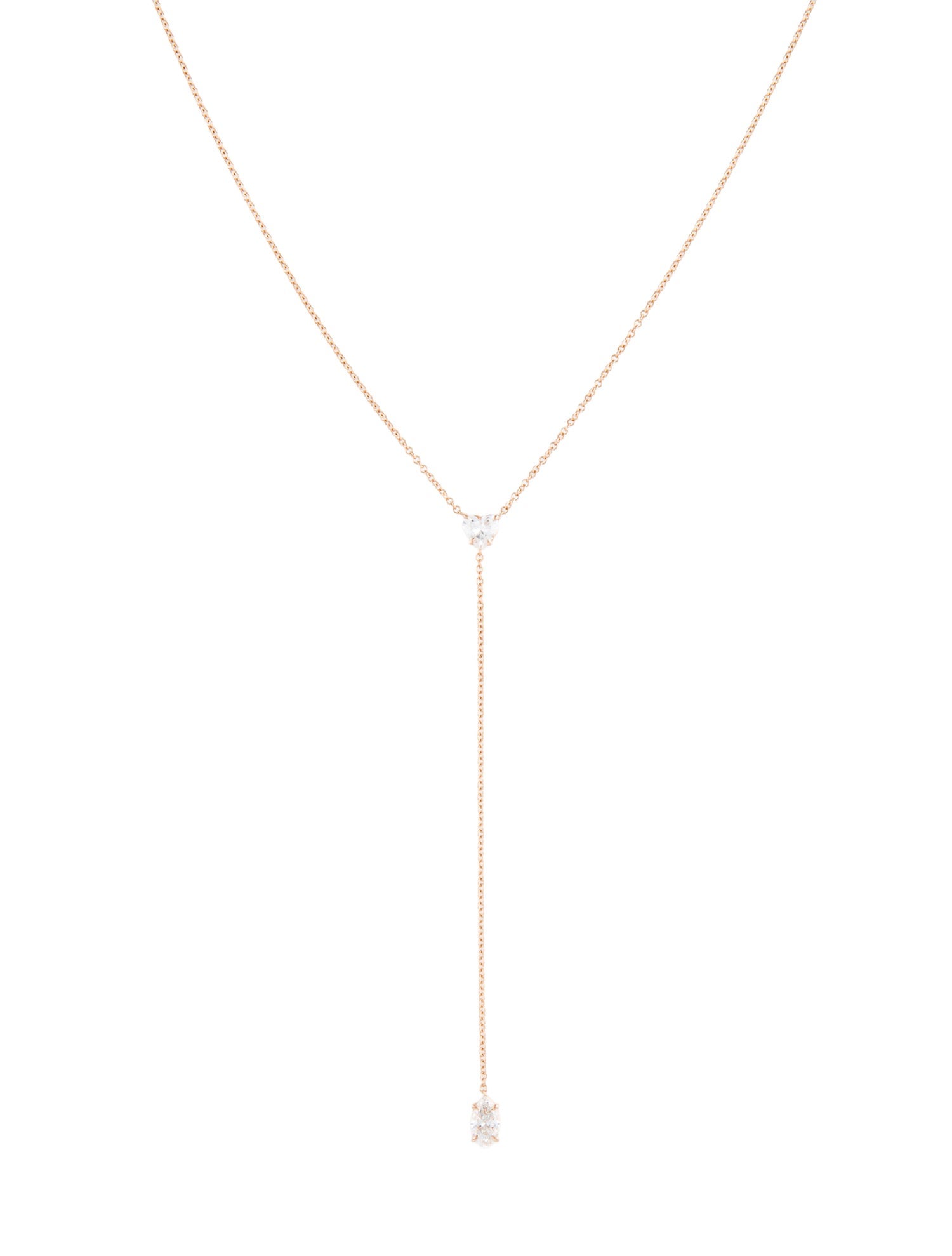 Anita Ko 18K Diamond Heart & Marquise Lavalier Necklace