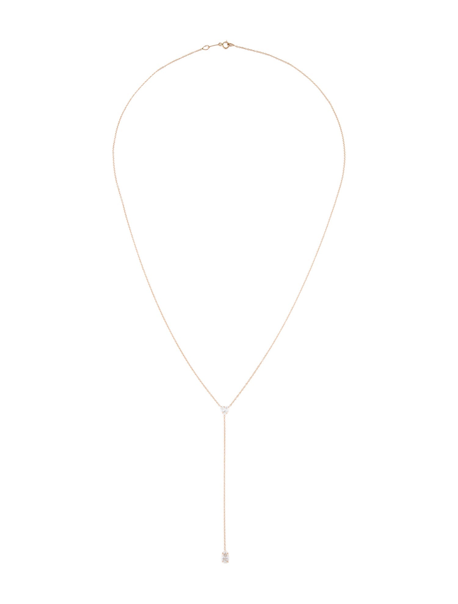 Anita Ko 18K Diamond Heart & Marquise Lavalier Necklace