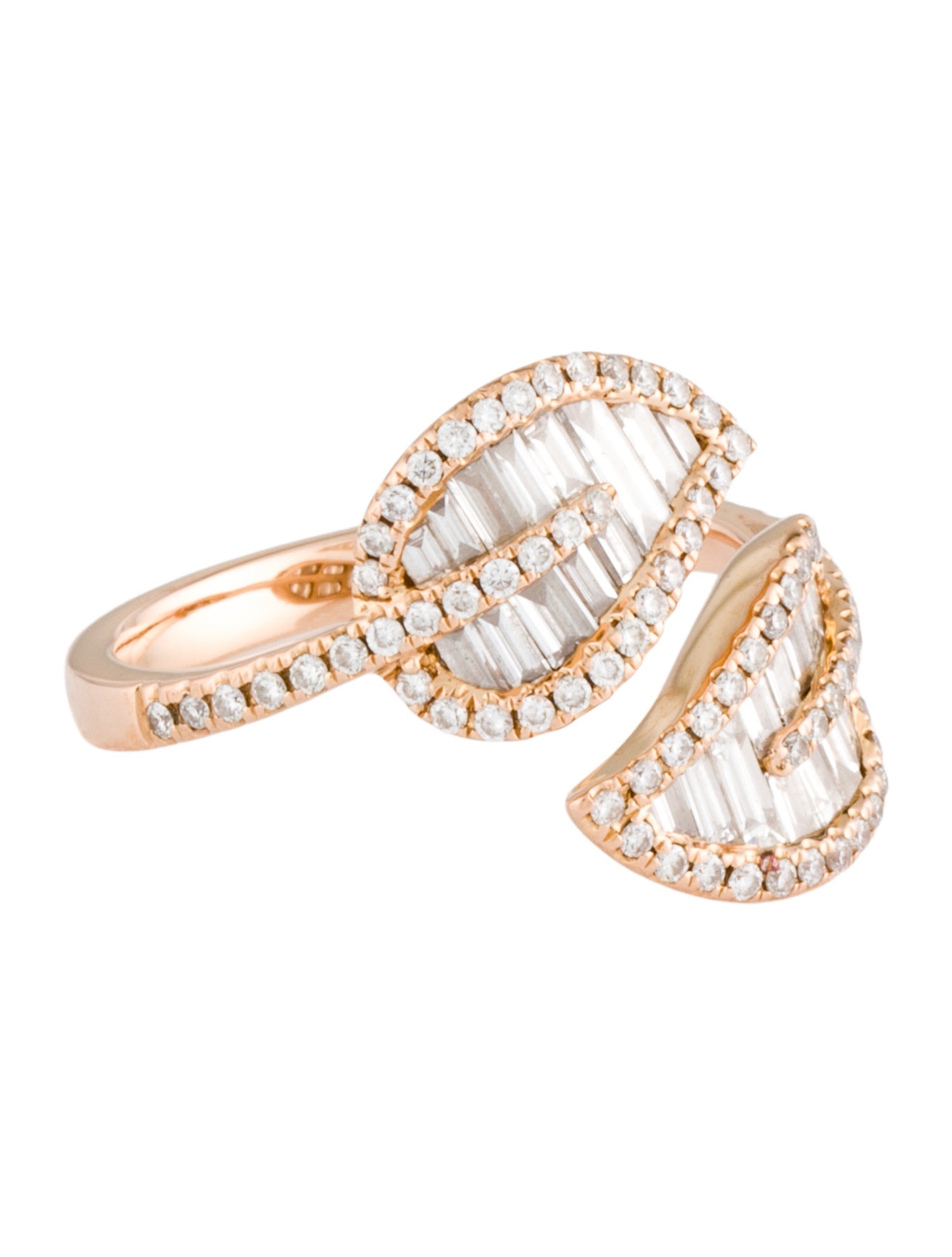 Anita Ko 18K Diamond Leaf Ring, Small