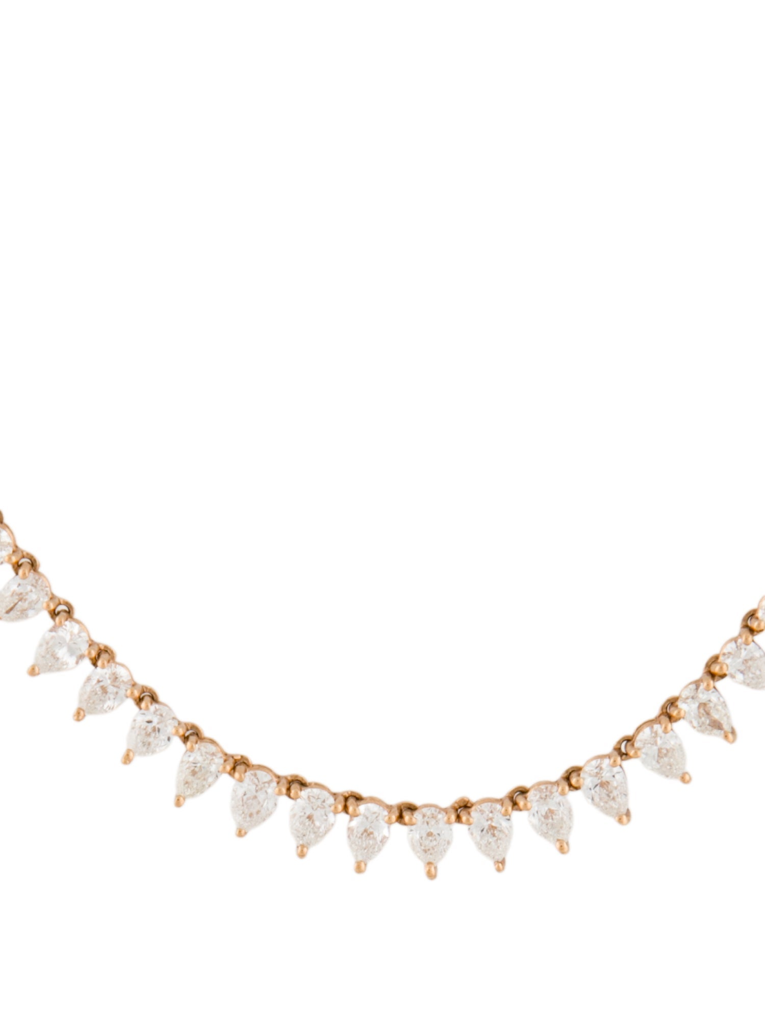 Anita Ko 18K 5.35ctw Diamond Pear Station Necklace