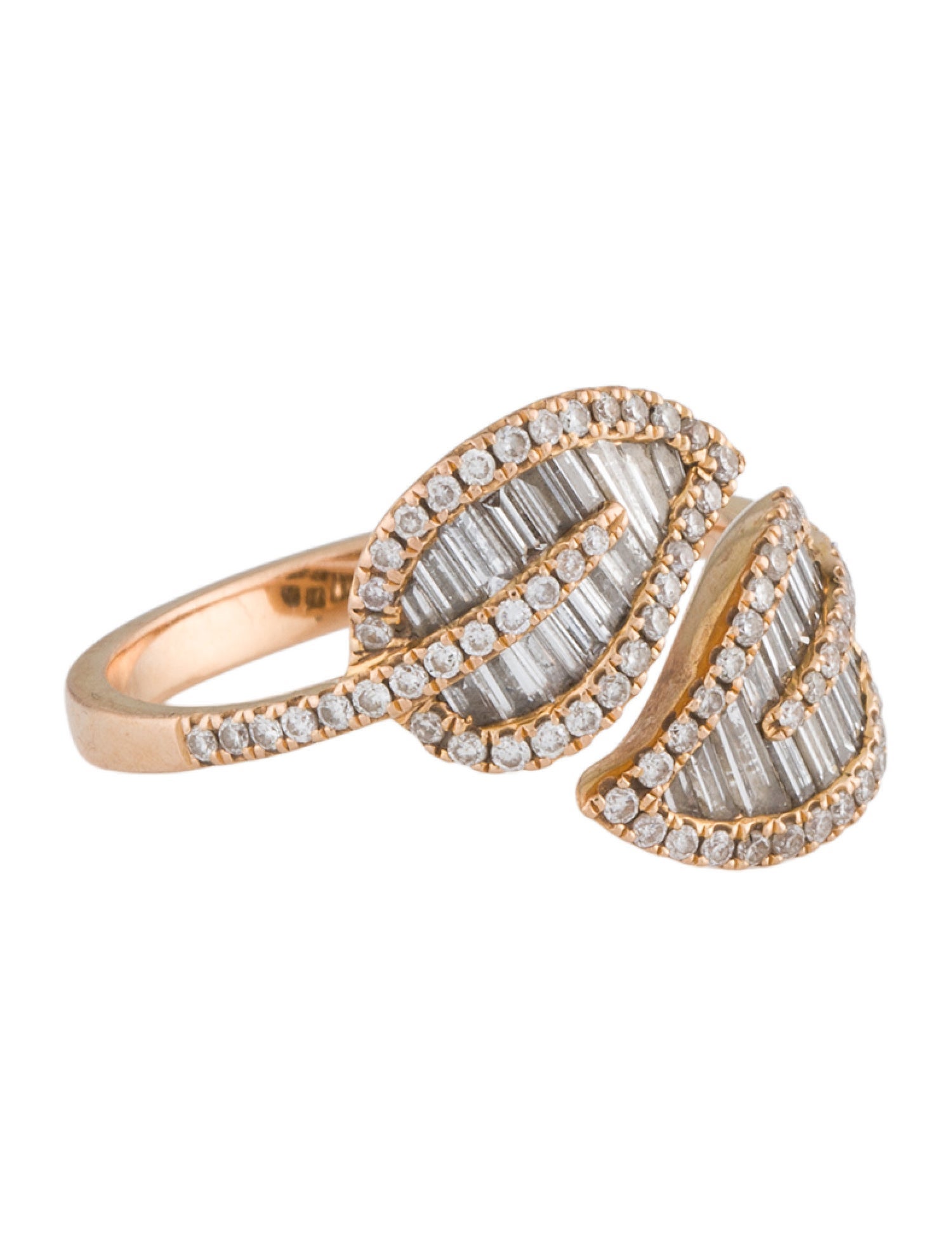 Anita Ko 18K 1.00ctw Diamond Small Leaf Ring