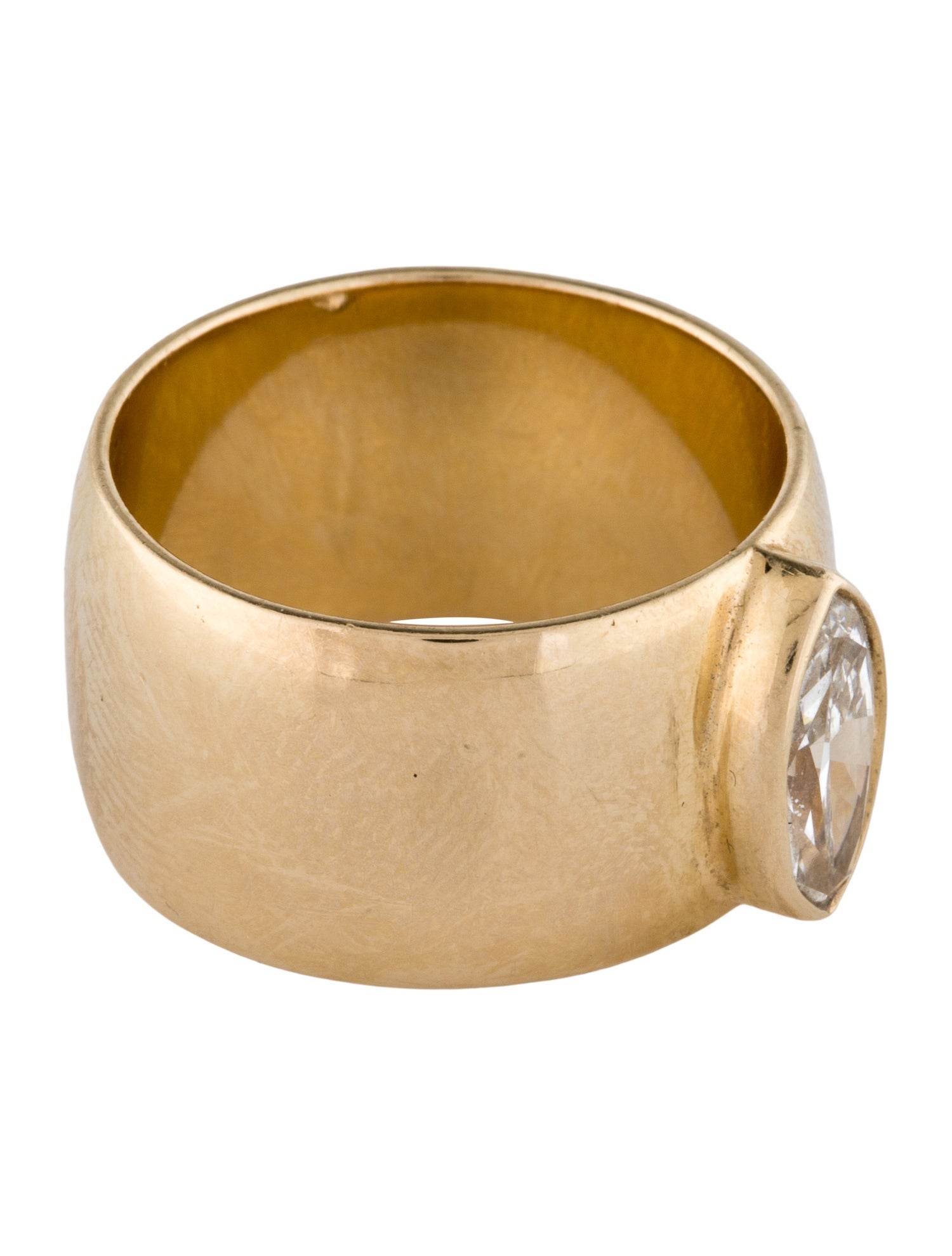 Marrow Fine Diamond Cigar Band Engagement Ring