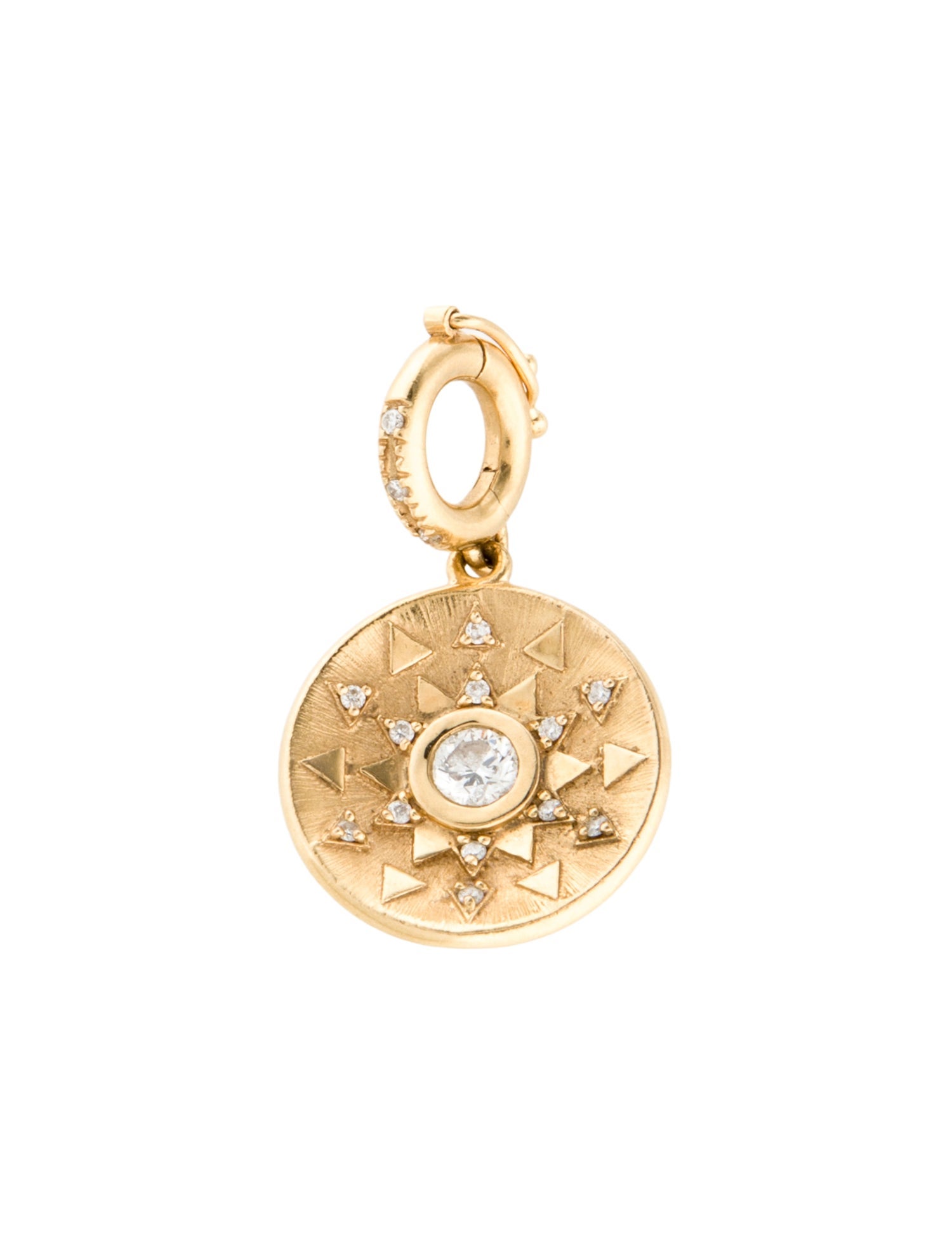 Harwell Godfrey 18K Diamond Mini Sun Sign Medallion