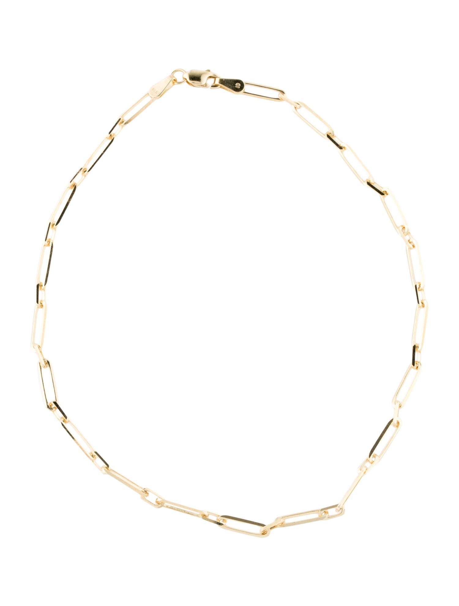Anklet 14K Paperclip Link Chain