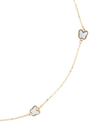 Anklet 14K Mother of Pearl Butterfly Station