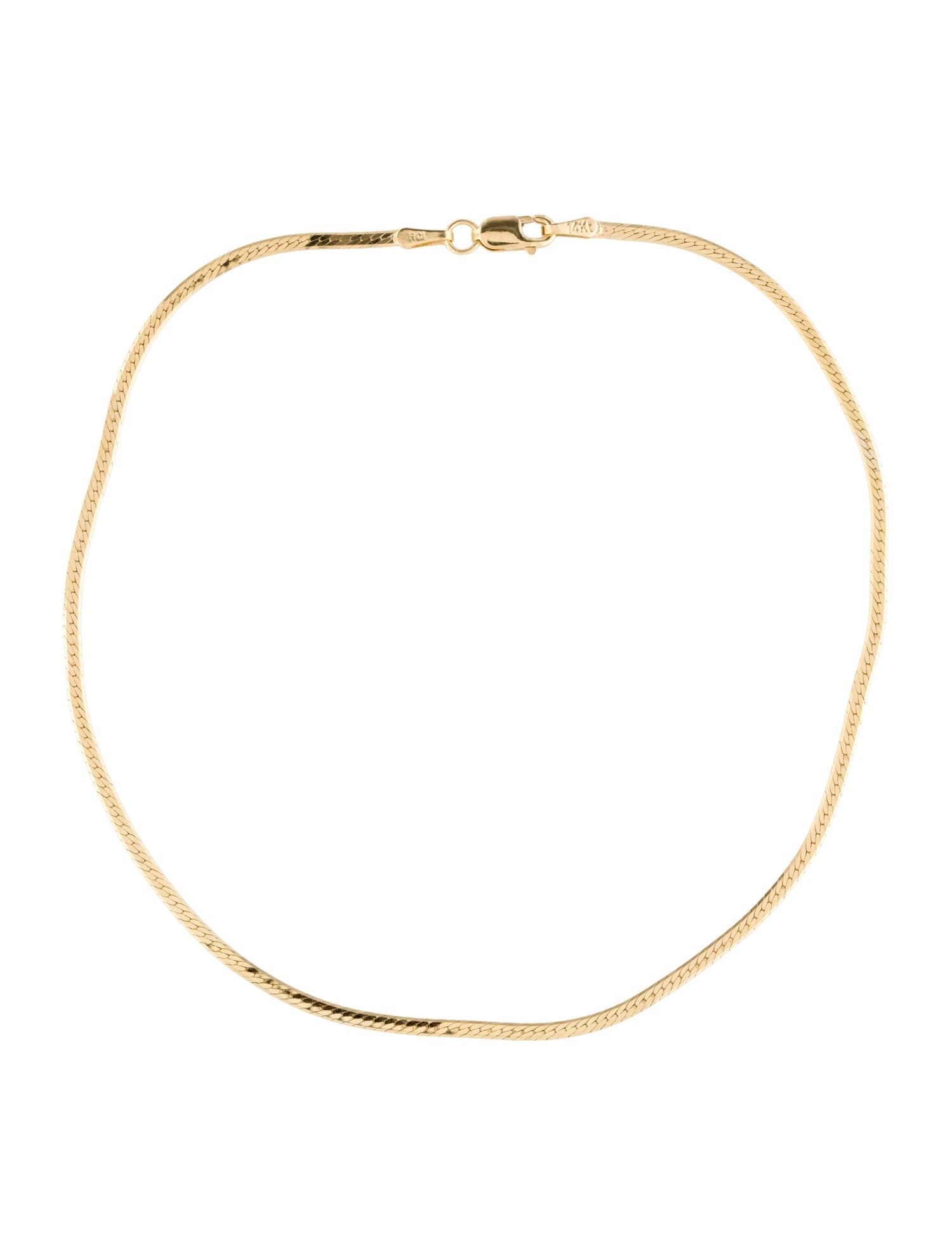 Anklet 14K Herringbone Link