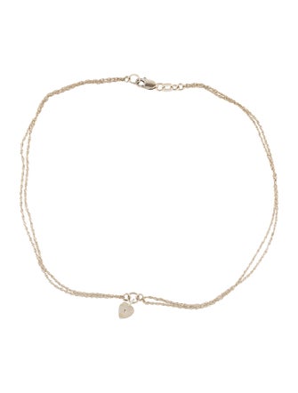 Anklet 14K Diamond Heart Charm Anklet
