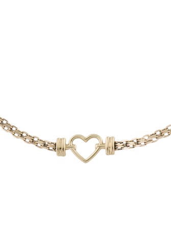 Anklet 10K Heart Charm Station Anklet