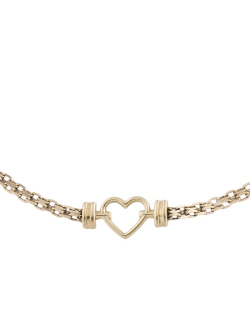 Anklet 10K Heart Charm Station Anklet