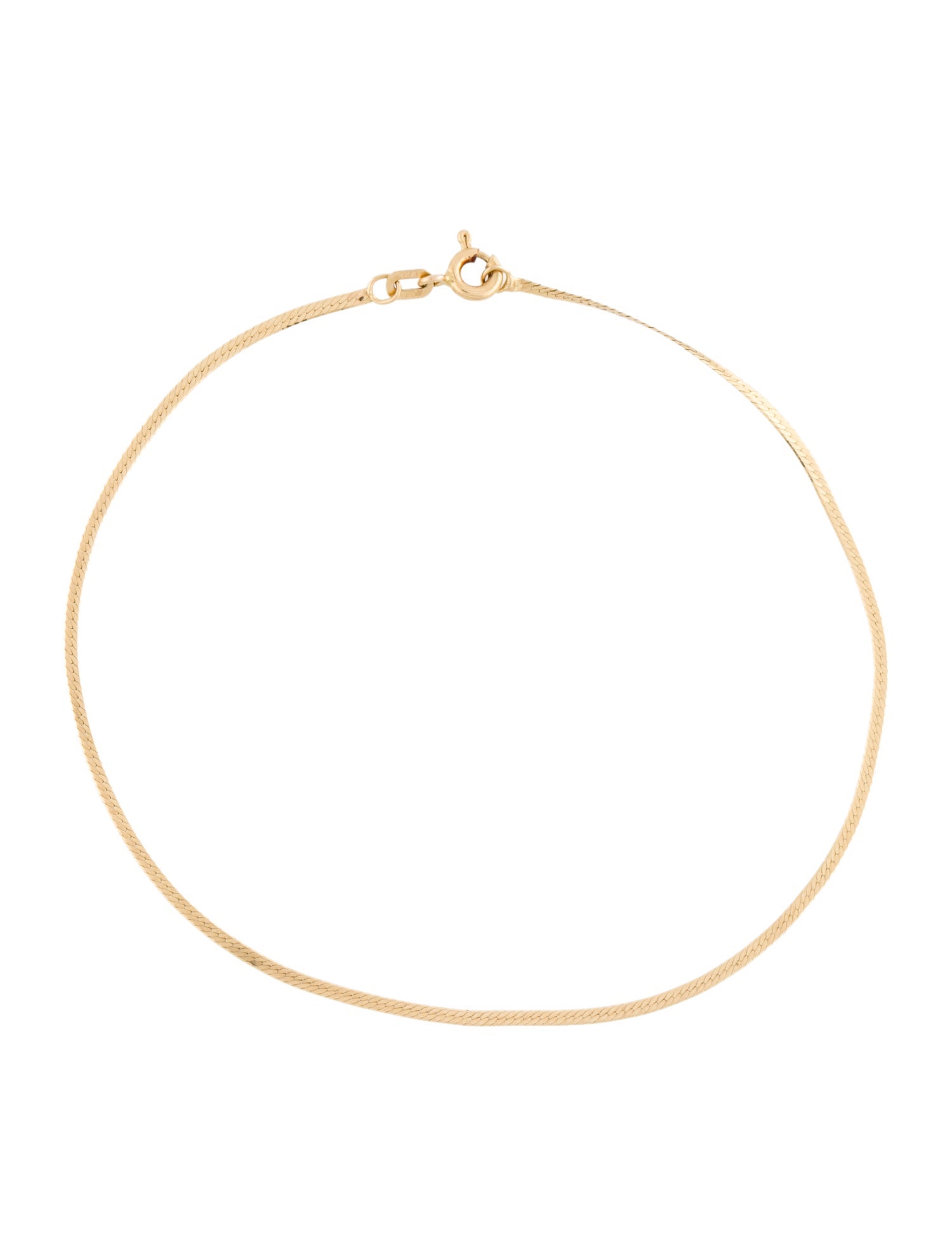 Anklet 14K Herringbone Chain