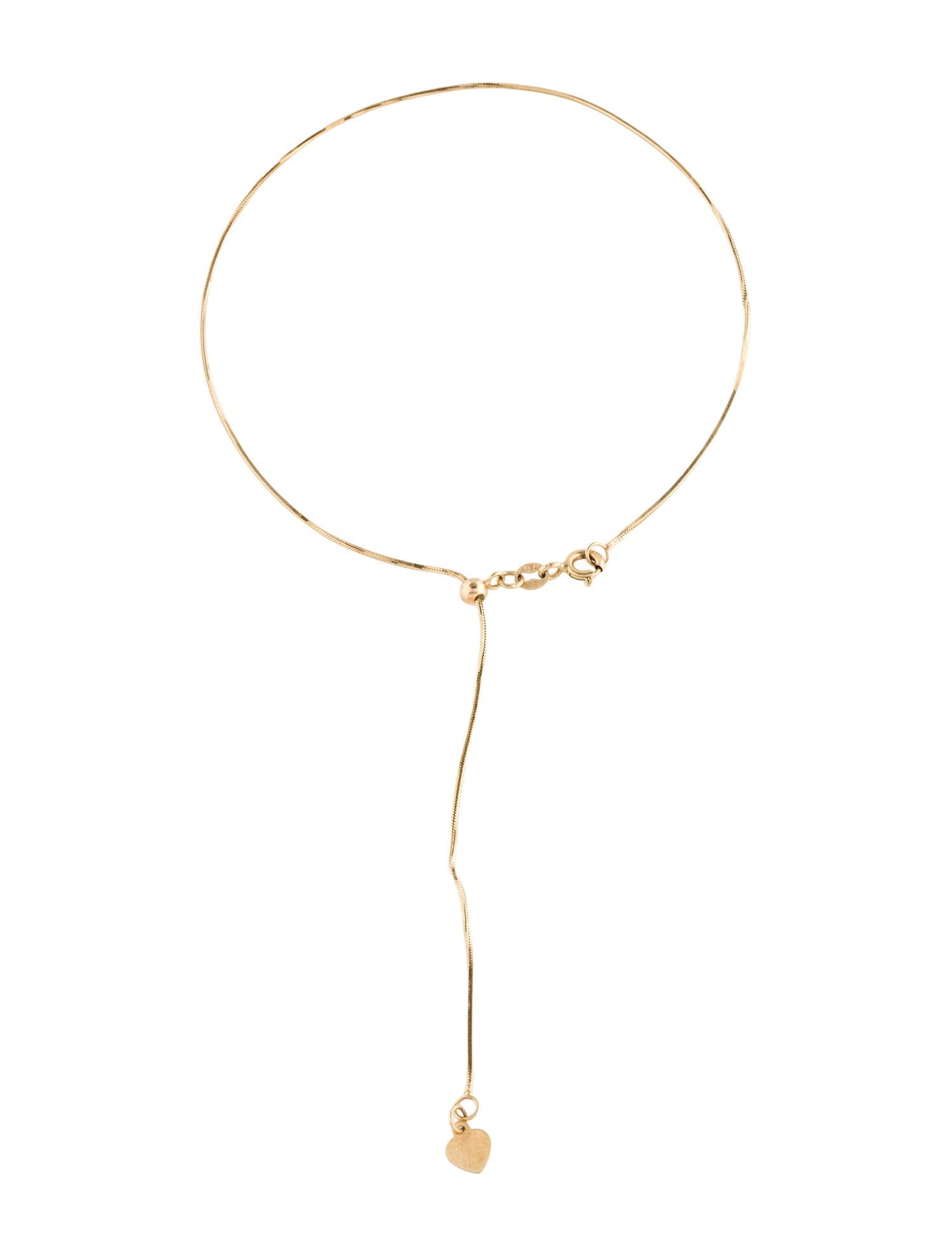 Anklet 14K Heart Charm Link