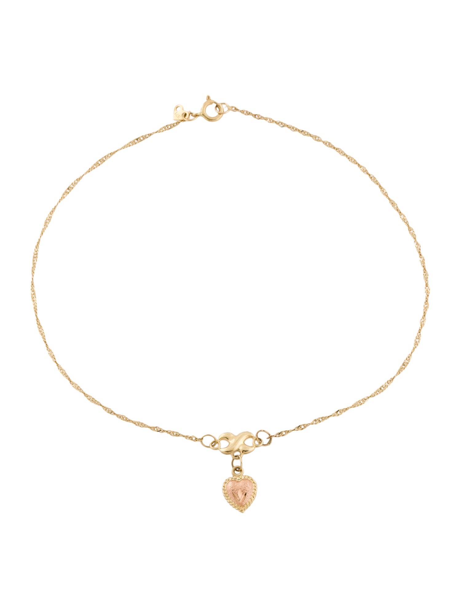 Anklet 14K Heart