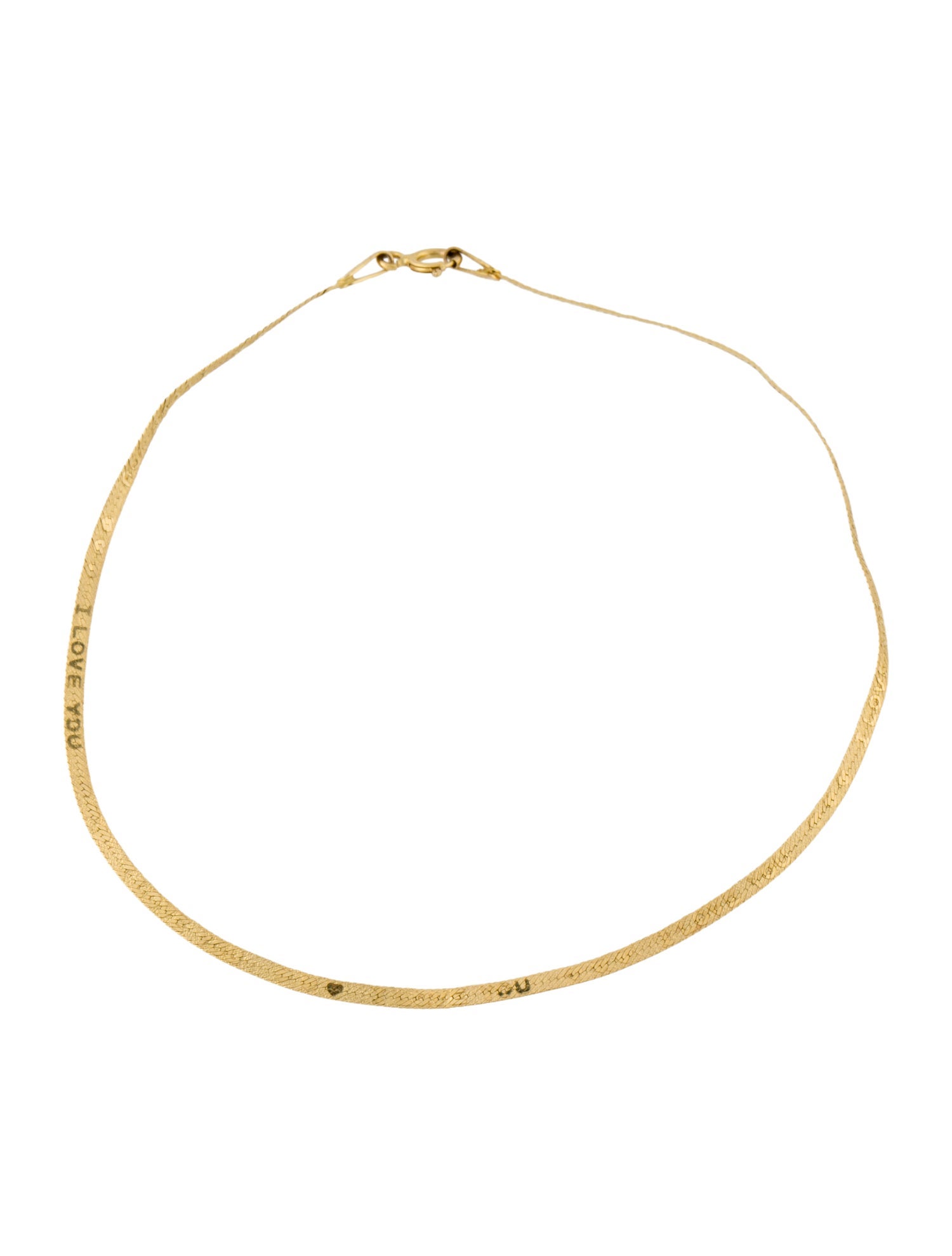 Anklet 14K 'I LOVE YOU' Chain