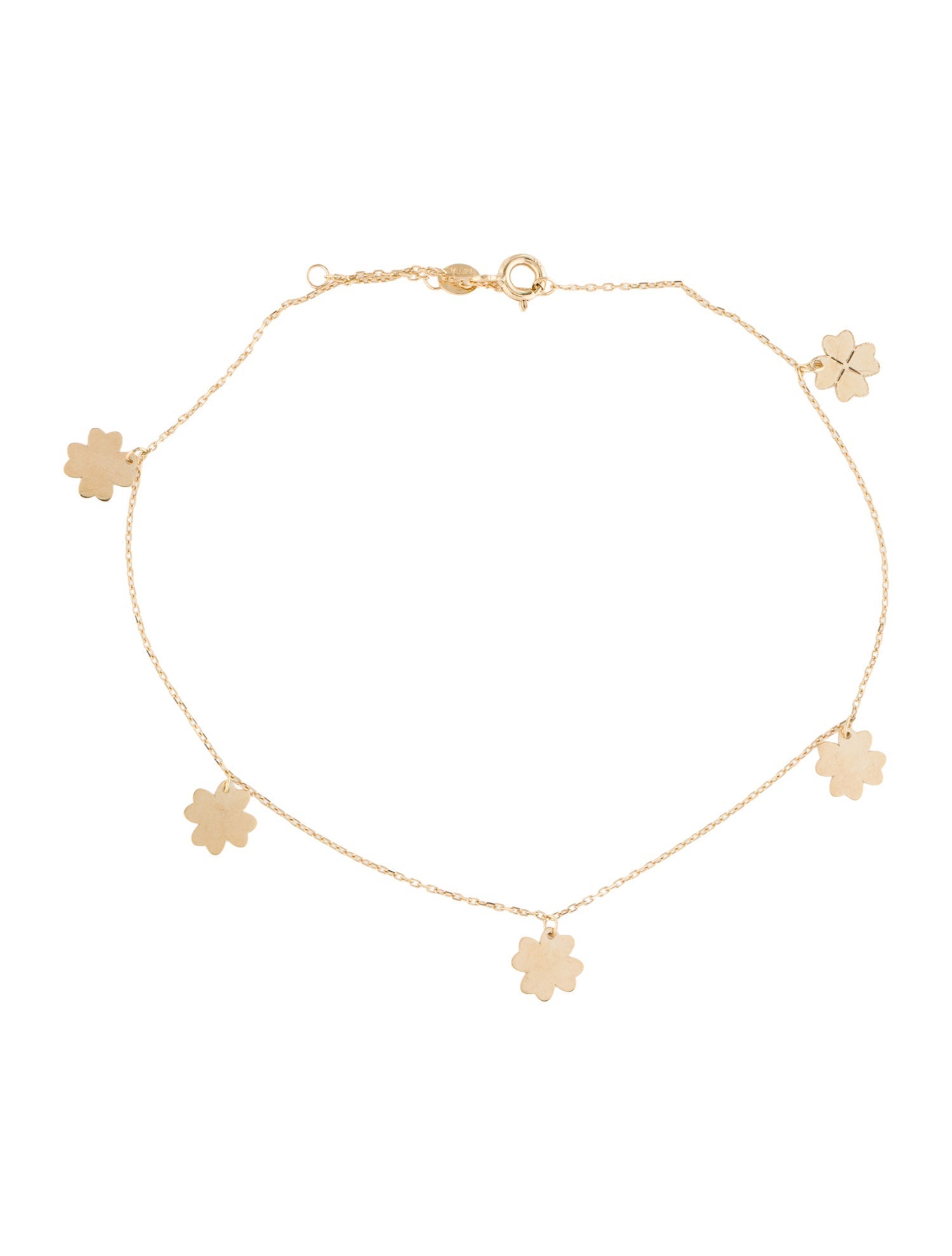 Anklet 14K Clover