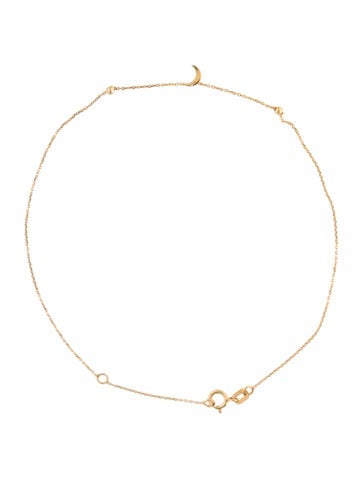 Pre-owned Anklet 14k Crescent Moon In Multi