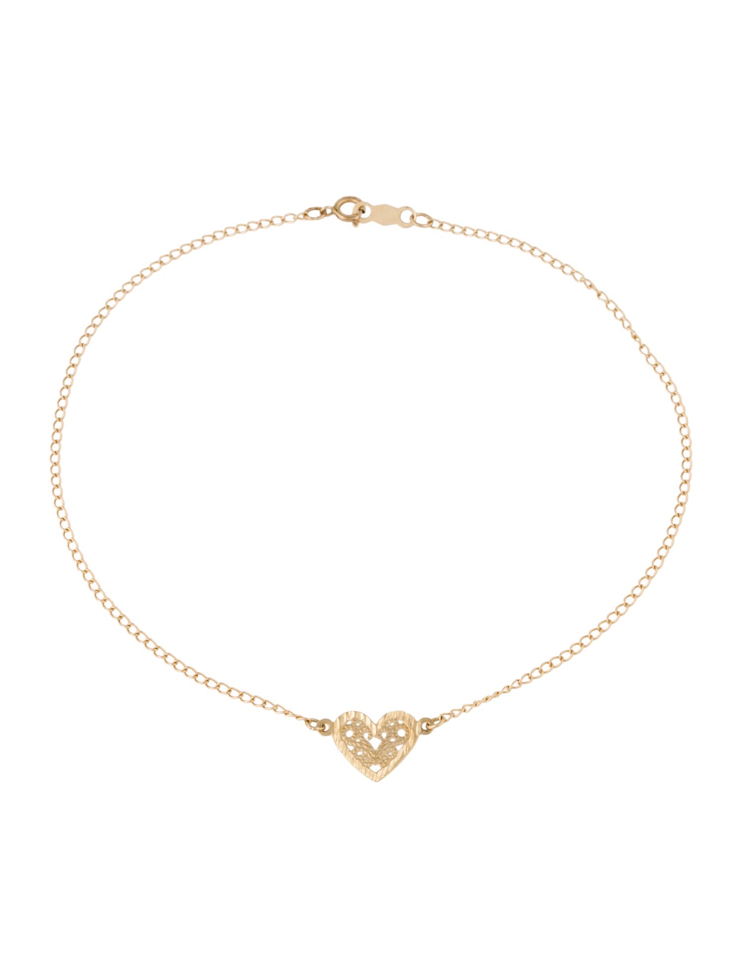 Anklet 14K Heart Charm Anklet