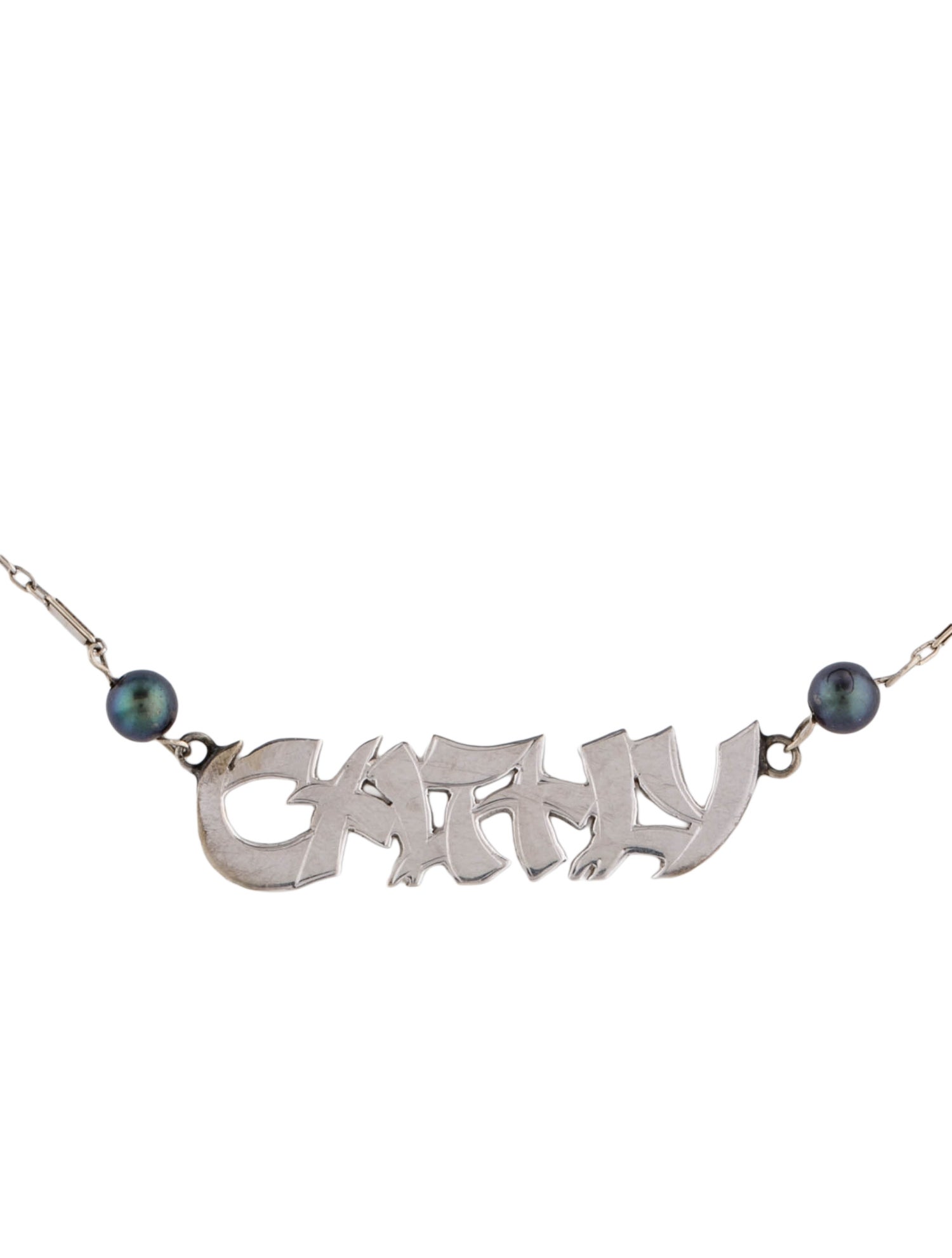Anklet 14K Pearl 'Cathy' Nameplate
