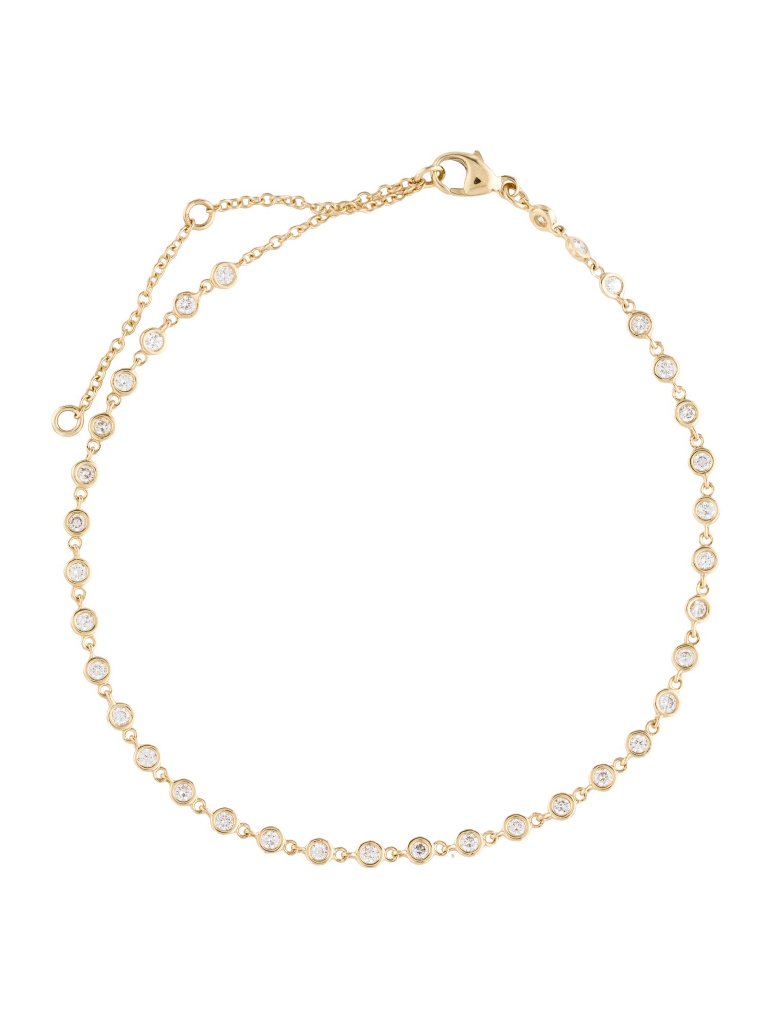 Anklet 14K 1.05ctw Lab-Grown Diamond Ankle Bracelet