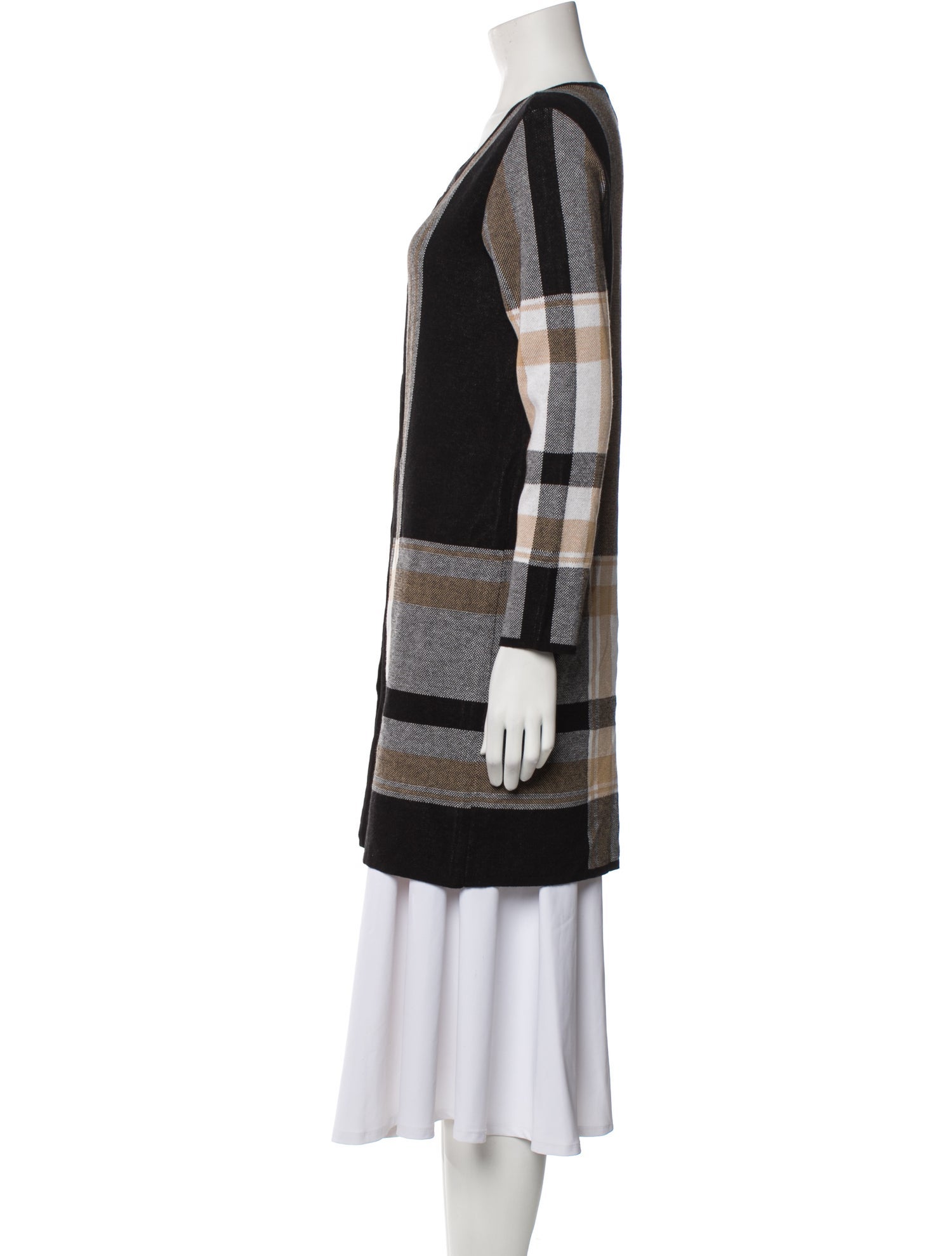 Anne Klein Striped Scoop Neck Sweater