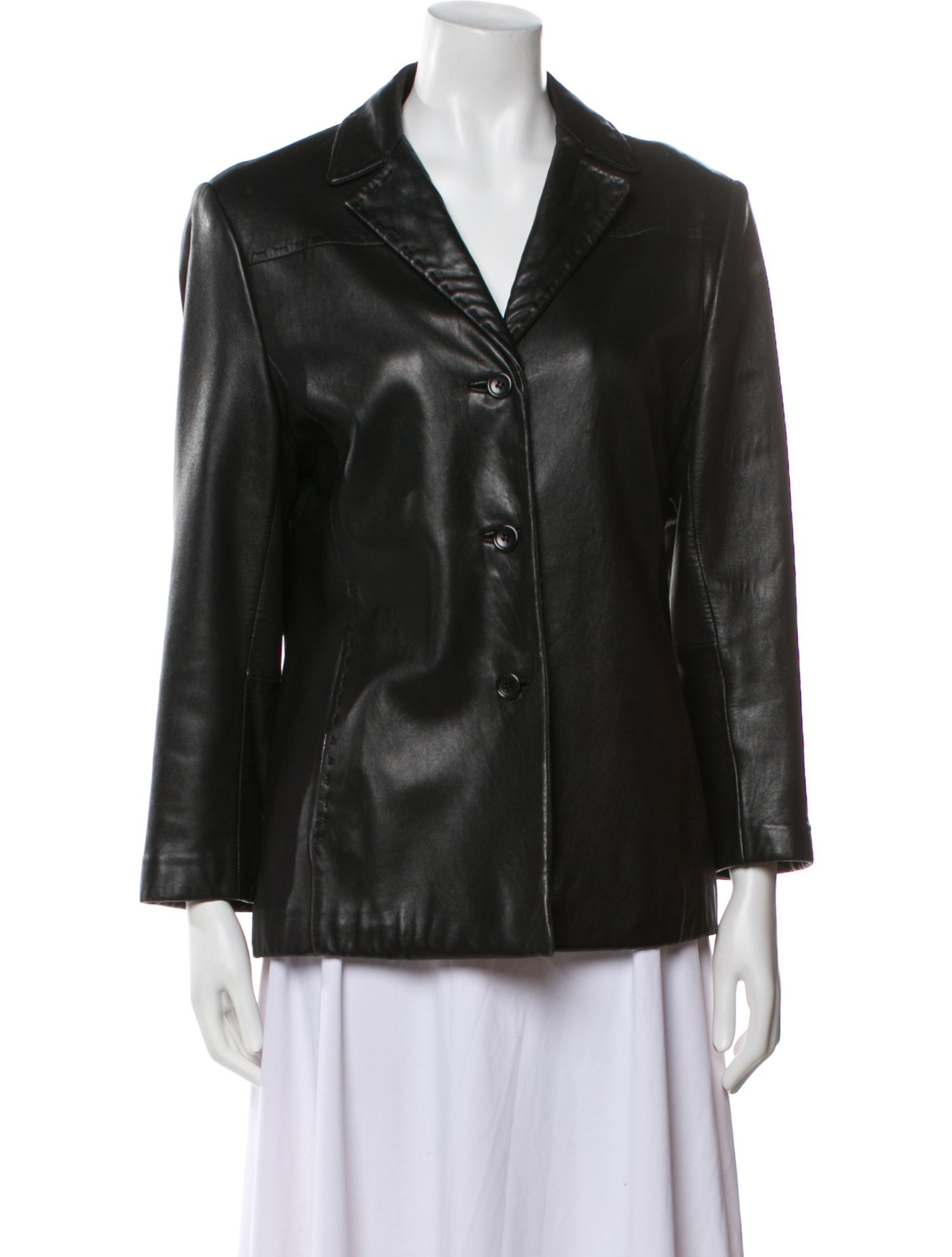 Anne Klein Lamb Leather Coat