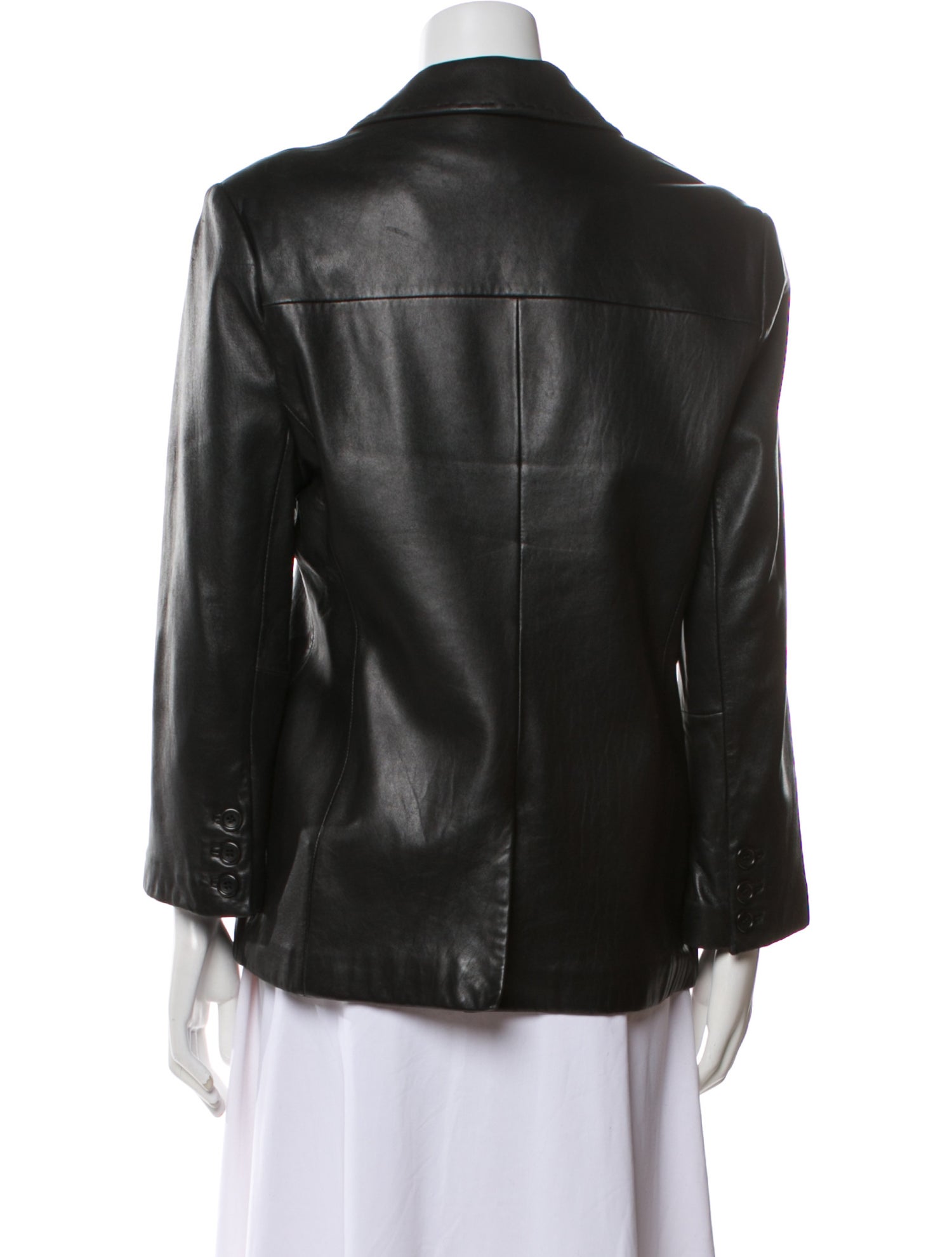 Anne Klein Lamb Leather Coat