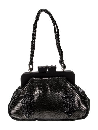 Anthony Luciano Snakeskin Top Handle Bag