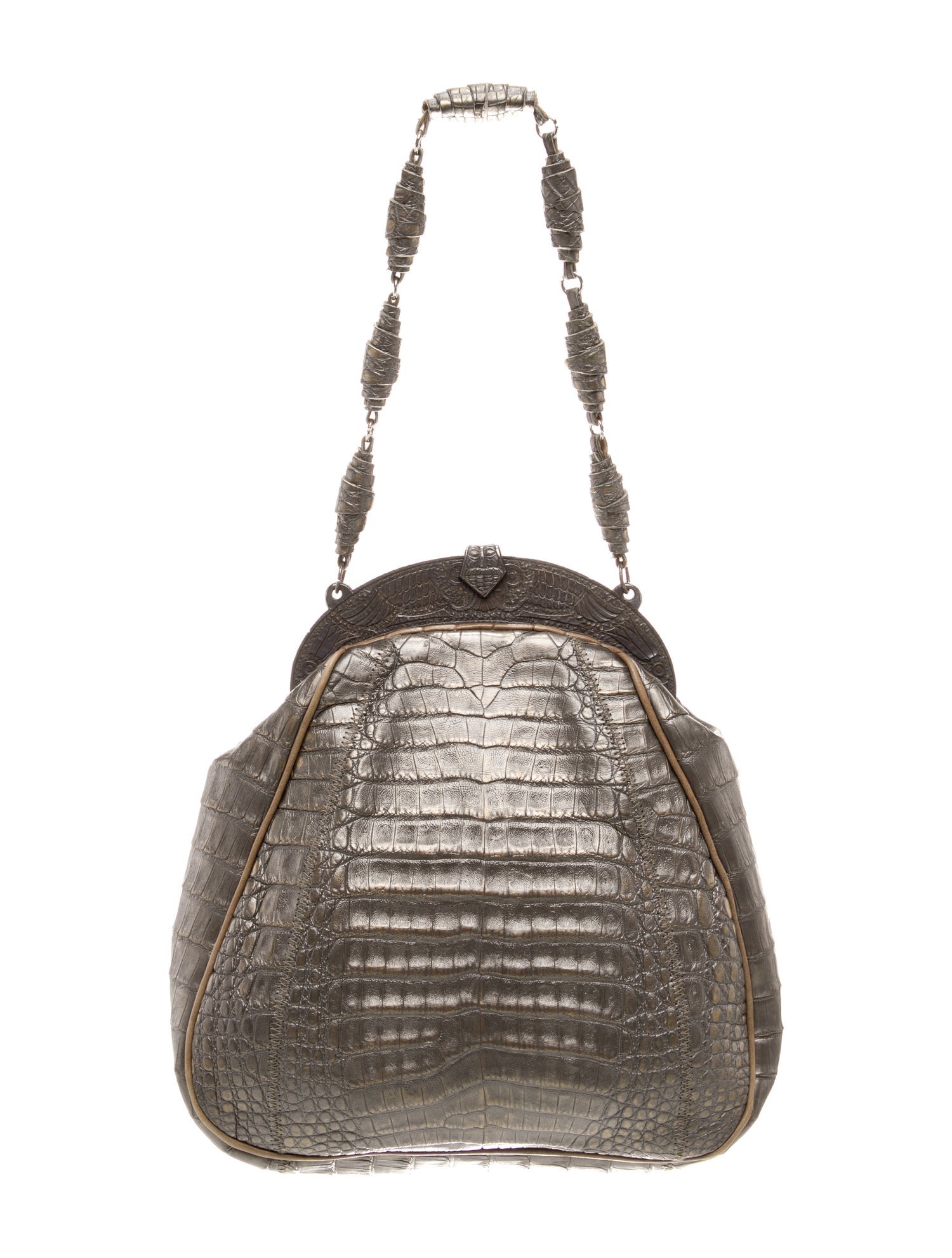 Anthony Luciano Embossed Leather Shoulder Bag