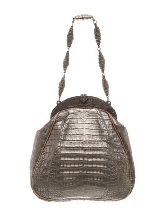 Anthony Luciano Embossed Leather Shoulder Bag