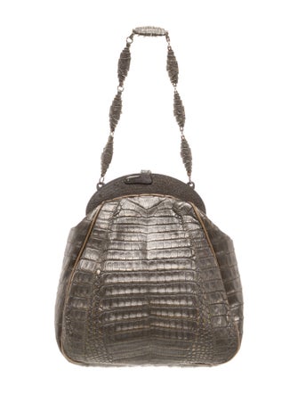 Anthony Luciano Embossed Leather Shoulder Bag