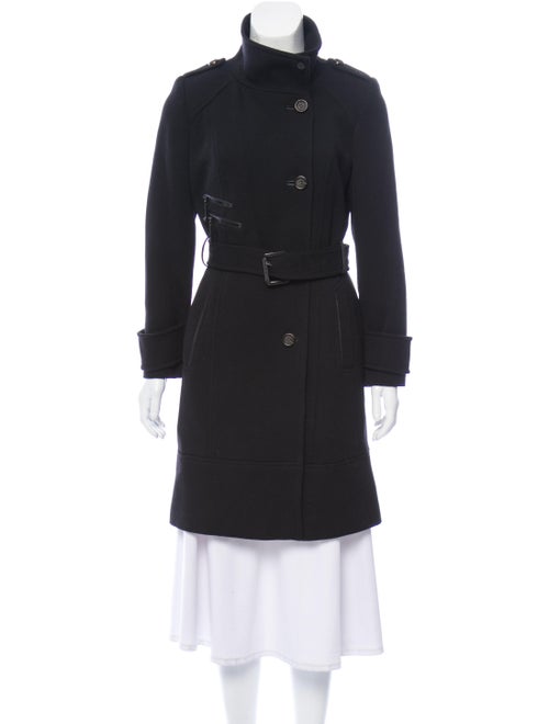Andrew Marc Virgin Wool Belted Coat Black
