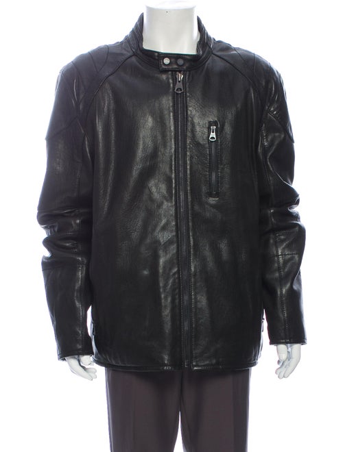 Andrew Marc Leather Jacket Black