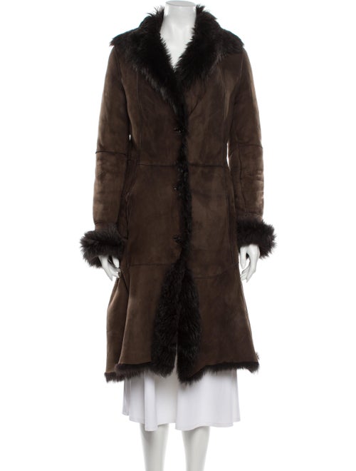 Andrew Marc Shearling Coat Brown