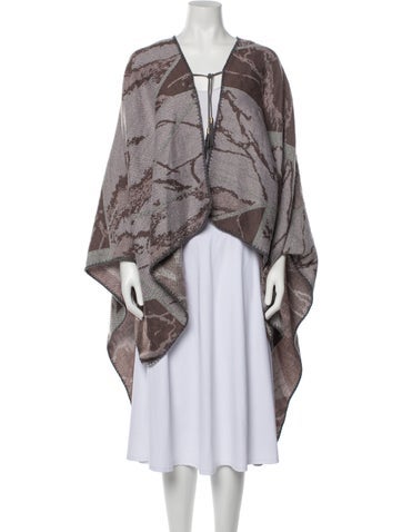 Andrew Marc Coats Printed Cape One Size