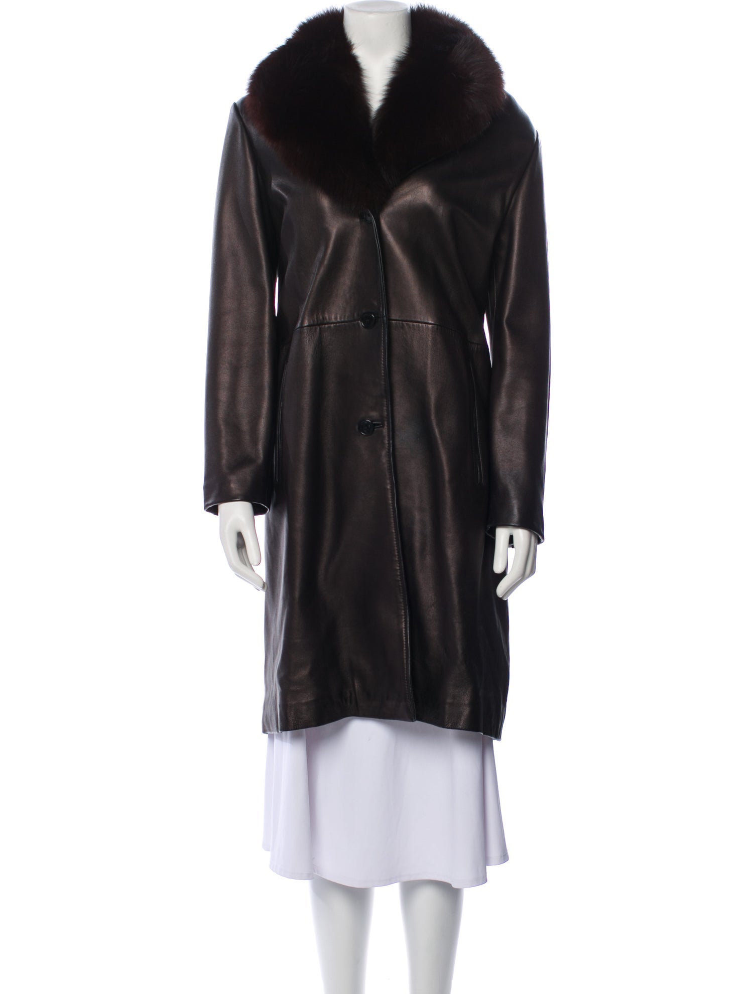 Andrew Marc Leather Fur Coat