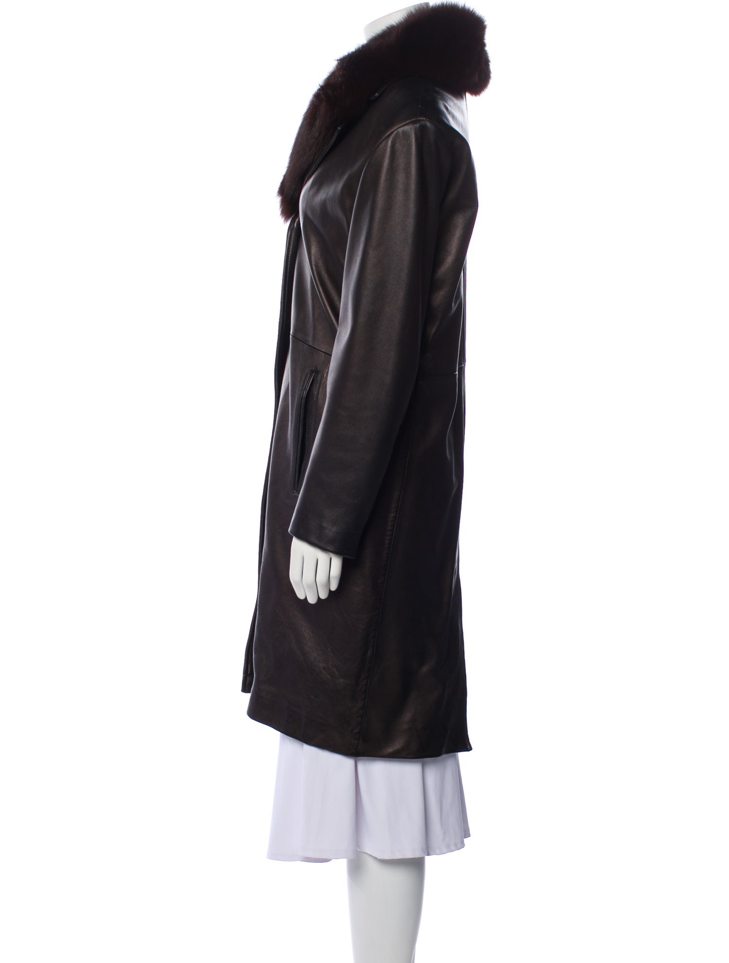 Andrew Marc Leather Fur Coat