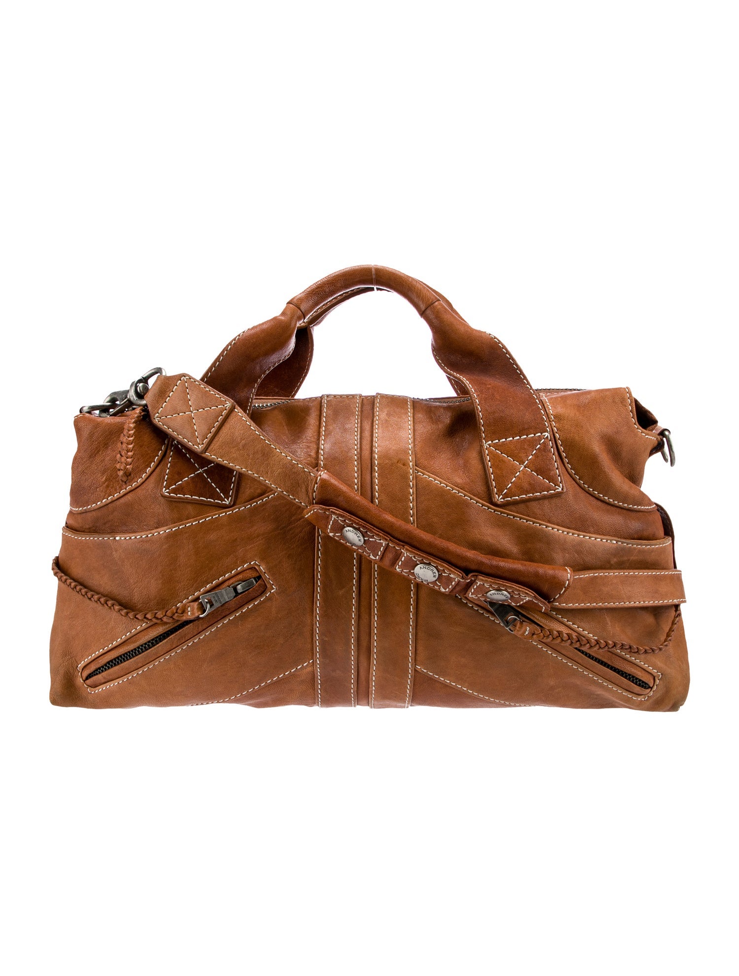 Andrew Marc Leather Top Handle Bag