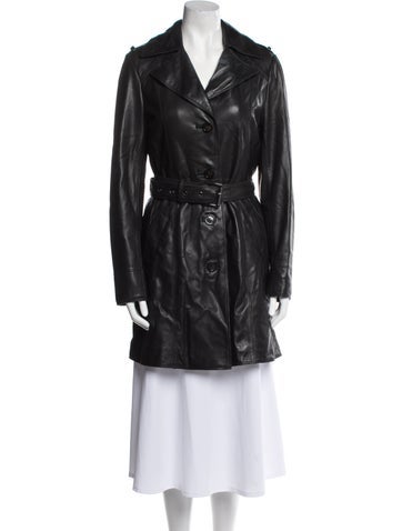 Andrew Marc Coats Leather Trench Coat S