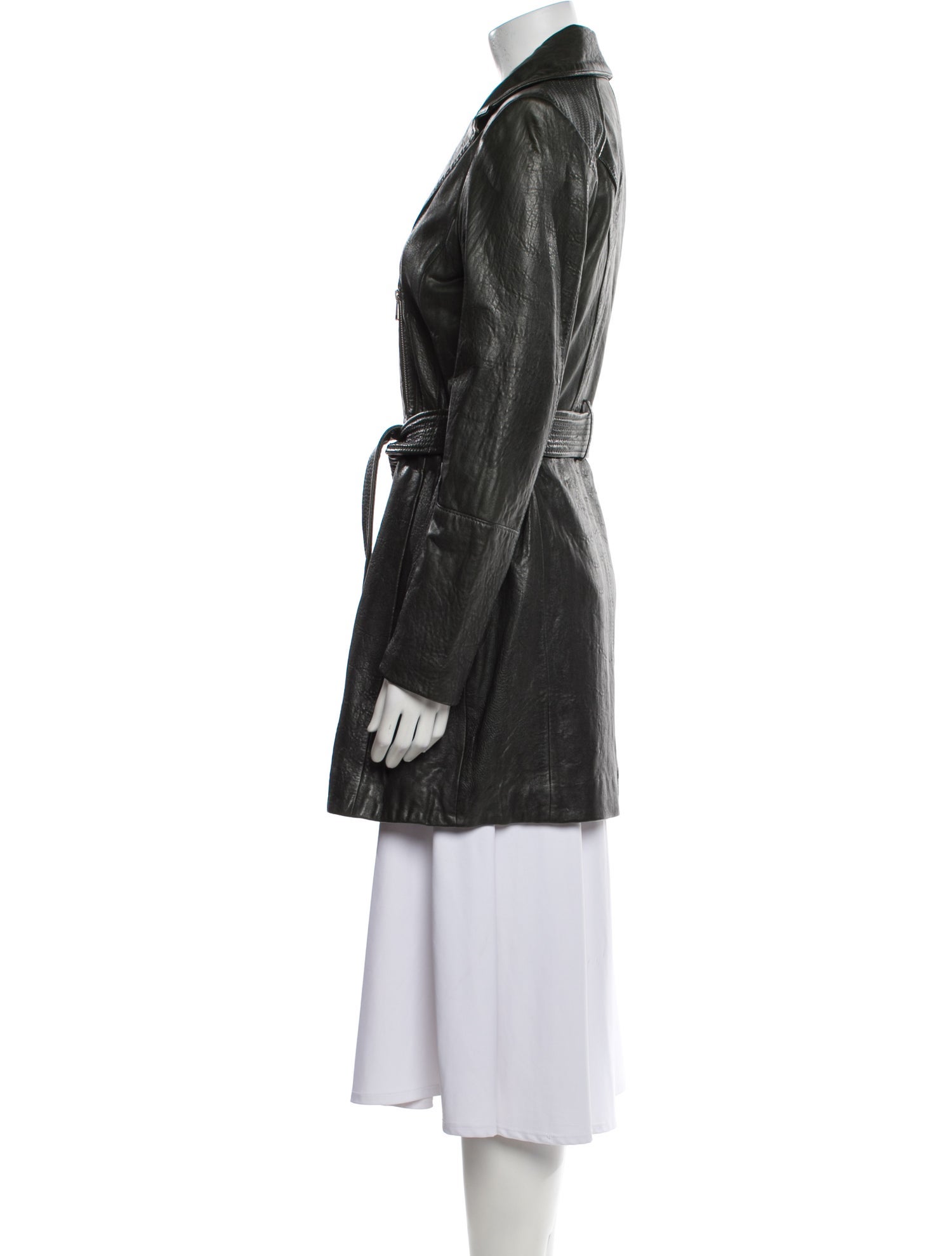 Andrew Marc Leather Trench Coat