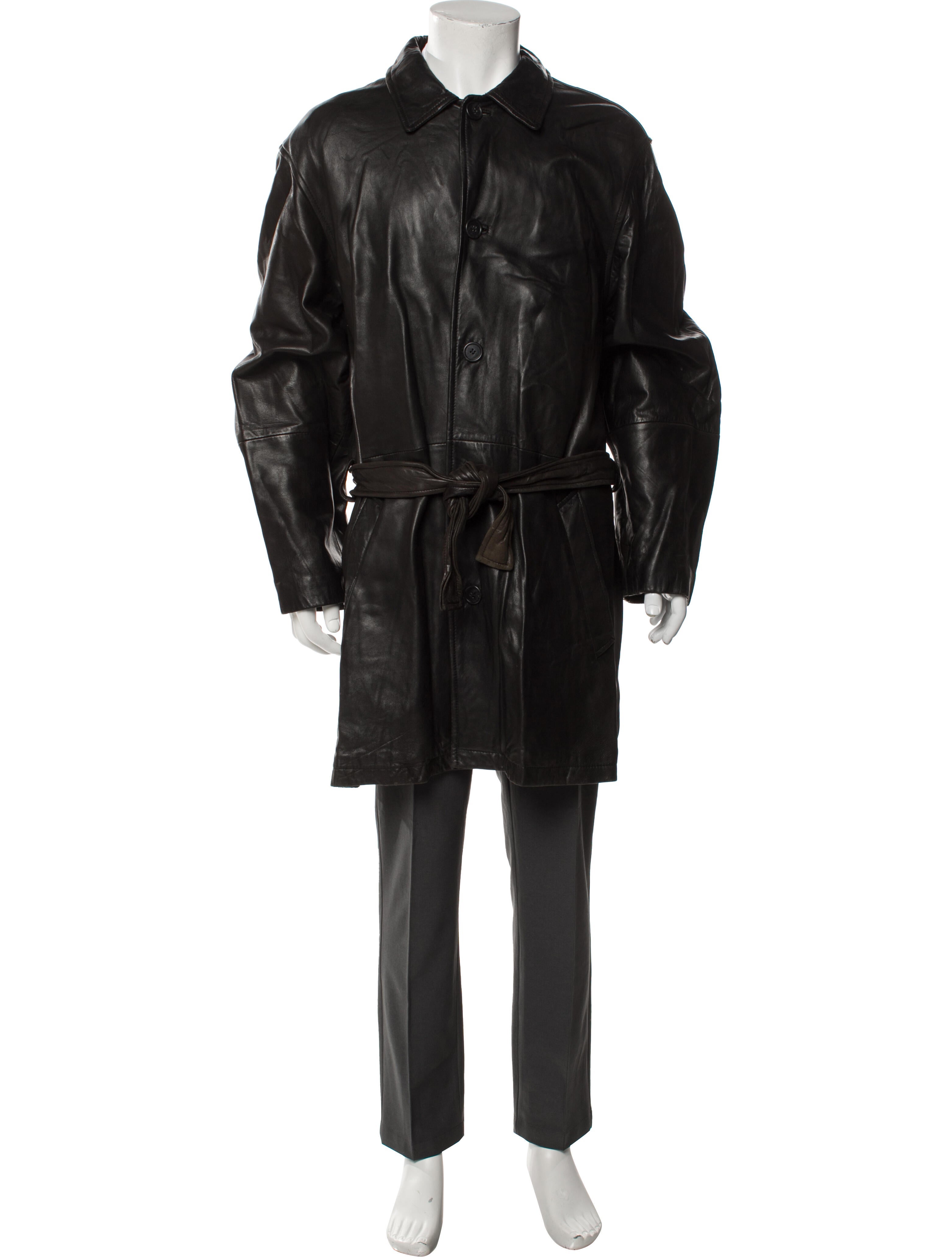 Andrew Marc Leather Trench Coat