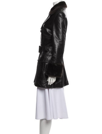 Andrew Marc Leather Trench Coat