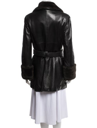 Andrew Marc Leather Trench Coat