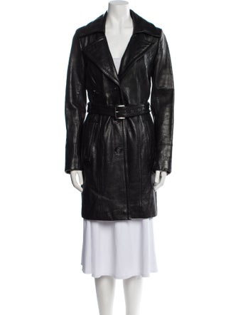 Andrew Marc Lambskin Trench Coat