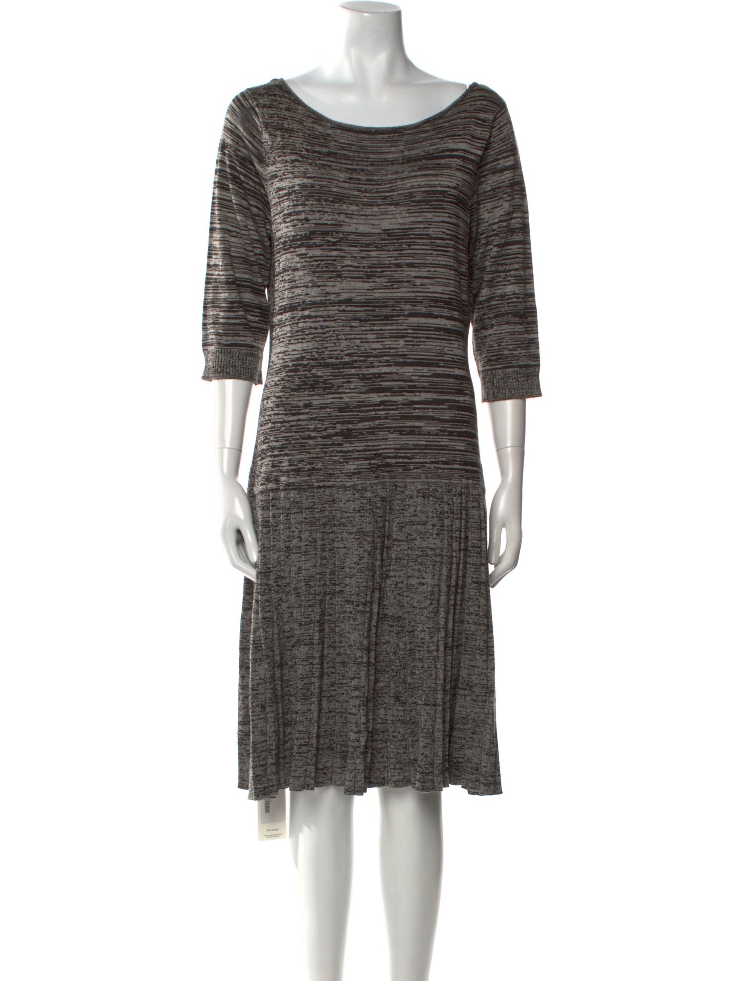 Andrew Marc Striped Knee-Length Dress