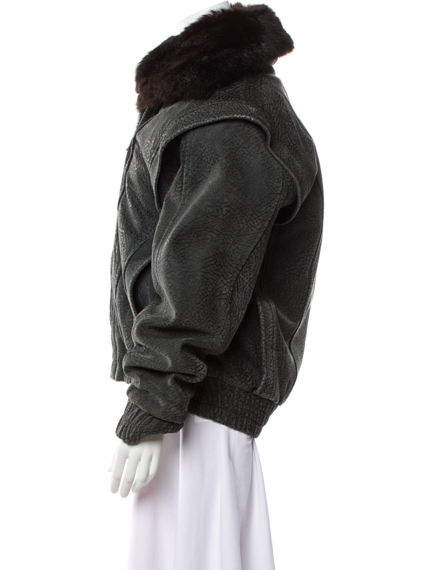 Andrew Marc Leather Faux Fur Jacket