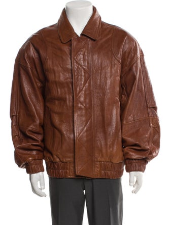 Andrew Marc Leather Bomber Jacket